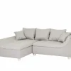 Hoeksalon Genua 250x179cm - stof - grijs