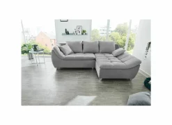 Hoeksalon Genua 250x179cm - stof - grijs