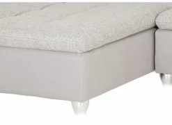 Hoeksalon Genua 250x179cm - stof - grijs