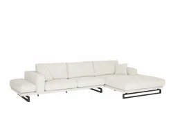Hoeksalon Helio 393x197cm - stof - lichtbeige