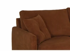 Hoeksalon Indigo 278x155cm - stof - bruin