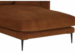 Hoeksalon Indigo 278x155cm - stof - bruin