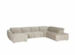 Hoeksalon Ivy 389x257cm - stof - linen met relax