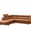 Hoeksalon Jet 295x255cm - stof - cognac