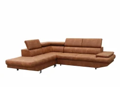 Hoeksalon Jet 295x255cm - stof - cognac