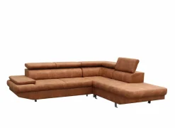 Hoeksalon Jet 295x255cm - stof - cognac