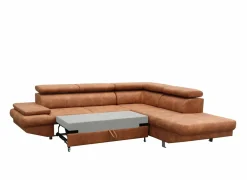 Hoeksalon Jet 295x255cm - stof - cognac