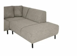 Hoeksalon Kent 390x230cm - stof - grijs