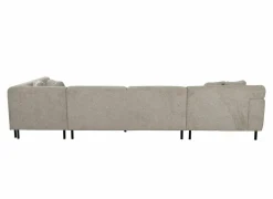 Hoeksalon Kent 390x230cm - stof - grijs