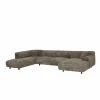 Hoeksalon Konstantinopol 398x217cm - stof - taupe