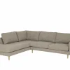 Hoeksalon Lamar 257x223cm - stof - lichtbruin