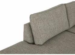 Hoeksalon Lamar 257x223cm - stof - lichtbruin