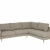 Hoeksalon Lamar 257x223cm - stof - lichtbruin