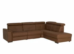 Hoeksalon Lana 289x227cm - leder - bruin