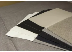 Hoeksalon Laredo 322x190cm - lederlook & stof - wit met LED-verlichting