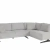 Hoeksalon Maltese 276x215cm - stof - lichtgrijs