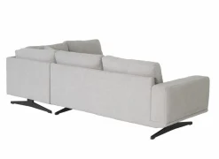 Hoeksalon Maltese 276x215cm - stof - lichtgrijs