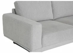 Hoeksalon Maltese 276x215cm - stof - lichtgrijs