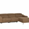 Hoeksalon Mana 272x174cm - stof - cognac met relax