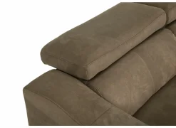 Hoeksalon Mana 272x174cm - stof - cognac met relax