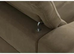 Hoeksalon Mana 272x174cm - stof - cognac met relax