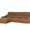 Hoeksalon Mana 272x174cm - stof - cognac