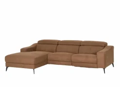 Hoeksalon Mana 272x174cm - stof - cognac