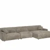 Hoeksalon Massa 354x168cm - stof - taupe
