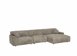 Hoeksalon Massa 354x168cm - stof - taupe