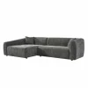 Hoeksalon Maui 285x163cm - stof - grijs