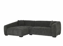 Hoeksalon Maui 285x163cm - stof - grijs