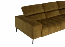 Hoeksalon Message-S 295x228cm - stof - goud