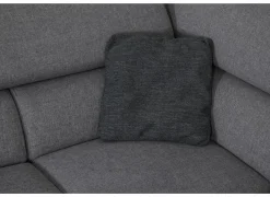 Hoeksalon Milton 302x238cm - stof - grijs met 2 elektrische relaxen