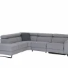 Hoeksalon Milton 302x238cm - stof - castle 153 grijs met relax
