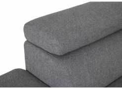 Hoeksalon Milton 302x238cm - stof - castle 153 grijs met relax