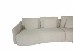 Hoeksalon Mimosa 318x230cm - stof - naturel