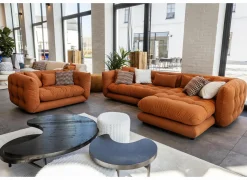 Hoeksalon Molise 300x185cm - stof - terra