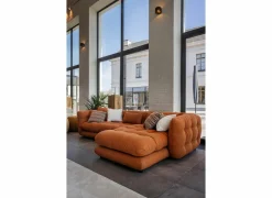 Hoeksalon Molise 300x185cm - stof - terra