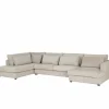Hoeksalon New Polo 430x226cm - stof - beige