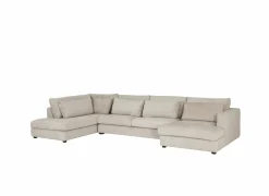 Hoeksalon New Polo 430x226cm - stof - beige