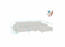 Hoeksalon Night 277x159cm - stof - groen