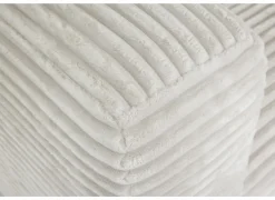 Hoeksalon Nuoro HB 295x170cm - ribfluweel - wit