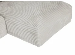 Hoeksalon Nuoro HB 295x170cm - ribfluweel - wit