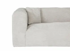 Hoeksalon Nuoro HB 295x170cm - ribfluweel - wit