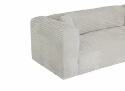 Hoeksalon Nuoro HB 295x170cm - ribfluweel - wit