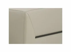 Hoeksalon Nyx 322x257cm - leder - lichtgrijs