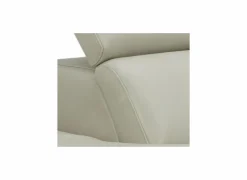Hoeksalon Nyx 322x257cm - leder - lichtgrijs met relax