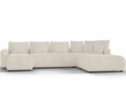 Hoeksalon Olivio 368x234cm - stof - beige