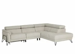 Hoeksalon Oltens 281x228cm - stof - beige met relax