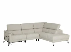 Hoeksalon Oltens 281x228cm - stof - beige met relax